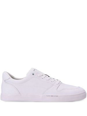 Tommy Hilfiger leather logo-print sneakers - White