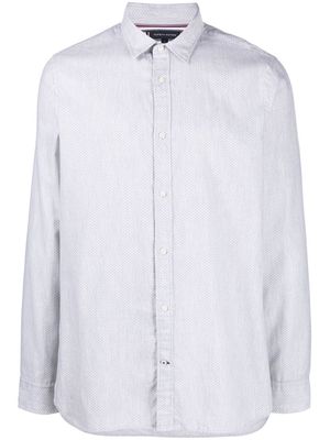 Tommy Hilfiger line-print long-sleeve shirt - Grey