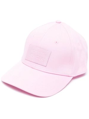 Tommy Hilfiger logo-appliquè organic cotton cap - Pink