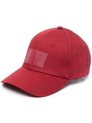 Tommy Hilfiger logo-appliquè organic cotton cap - Red