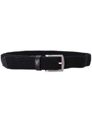 Tommy Hilfiger logo-detail braided belt - Black