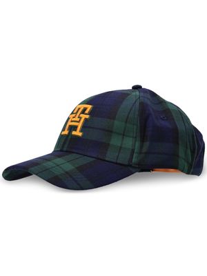 Tommy Hilfiger logo-embroidered check-pattern cap - Blue