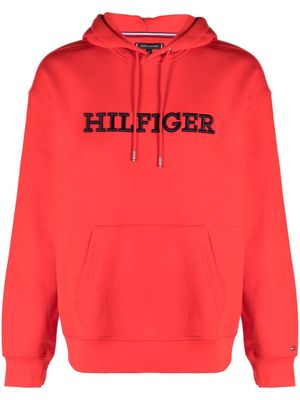 Tommy Hilfiger logo-embroidered cotton-blend hoodie