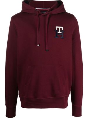 Tommy Hilfiger logo-embroidered cotton hoodie