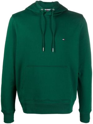 Tommy Hilfiger logo-embroidered drawstring hoodie - Green