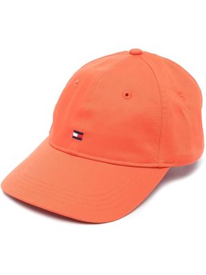 Tommy Hilfiger logo-embroidered organic cotton cap - Orange