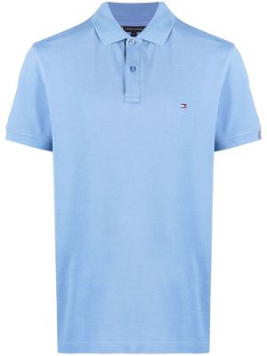 Tommy Hilfiger logo-embroidered polo shirt - Blue