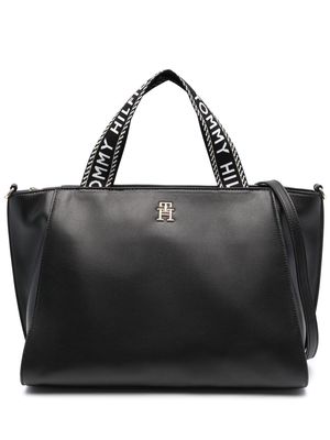 Tommy Hilfiger logo handle tote bag - Black