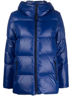 Tommy Hilfiger logo-hood padded jacket - Blue