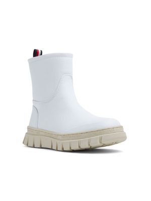 Tommy Hilfiger logo-patch ankle boots - White