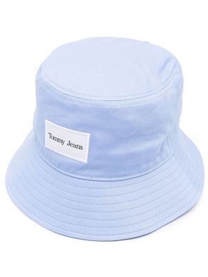 Tommy Hilfiger logo-patch cotton bucket hat - Blue