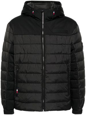 Tommy Hilfiger logo-patch padded jacket - Black