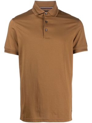Tommy Hilfiger logo-patch polo shirt - Brown