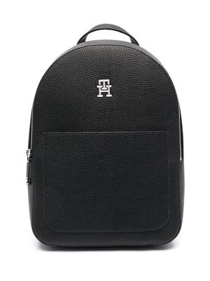 Tommy Hilfiger logo-plaque detail backpack - Black
