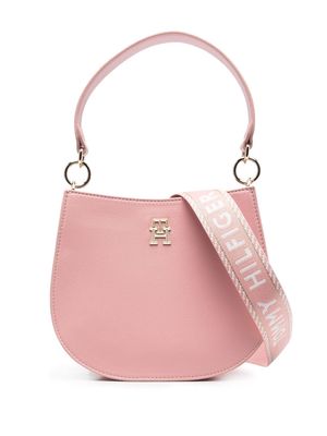 Tommy Hilfiger logo-plaque faux-leather tote bag - Pink
