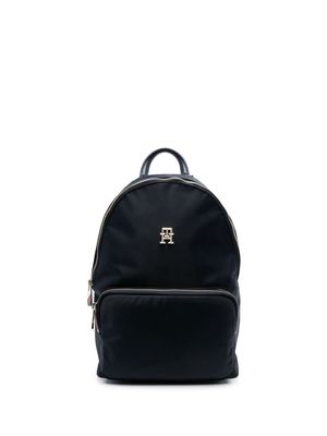 Tommy Hilfiger logo-plaque zip-pocket backpack - Black