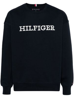 Tommy Hilfiger logo-print cotton-blend sweatshirt - Blue