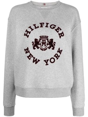 Tommy Hilfiger logo-print drop-shoulder sweatshirt - Grey