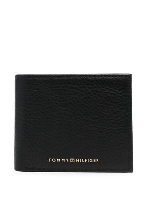Tommy Hilfiger logo-print grained leather wallet - Black