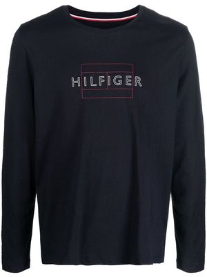 TOMMY HILFIGER logo-print jumper - Blue