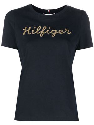 Tommy Hilfiger logo-print short-sleeve cotton T-shirt - Blue