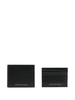 Tommy Hilfiger logo-print wallet and cardholder set - Black