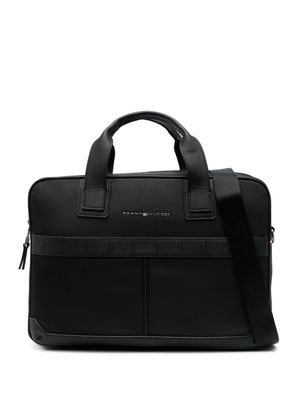 Tommy Hilfiger logo-trim laptop bag - Black