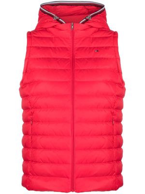 Tommy Hilfiger logo zipped gilet - Red