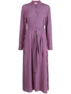 Tommy Hilfiger long stripe-print shirt dress - Pink