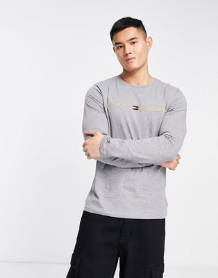 Tommy Hilfiger lounge long sleeve t-shirt in gray