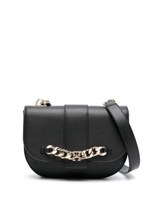 Tommy Hilfiger Luxe chain-link leather crossbody bag - Black