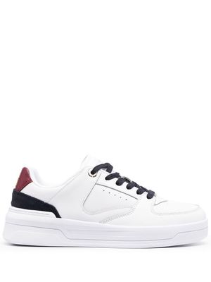 Tommy Hilfiger monogram low-top leather sneakers - White