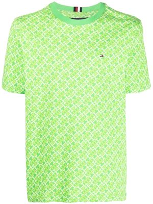 Tommy Hilfiger monogram-print cotton T-shirt - Green
