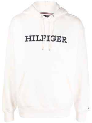 Tommy Hilfiger Monotype logo-embroidered hoodie - Neutrals