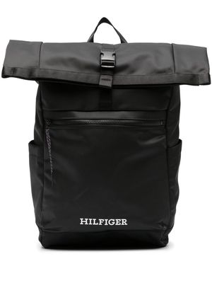 Tommy Hilfiger Monotype roll-top backpack - Black