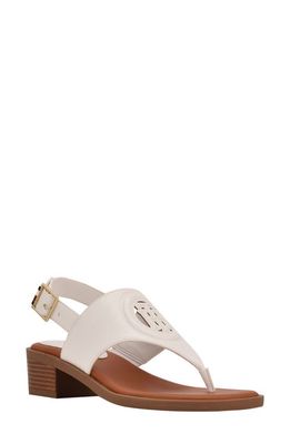 Tommy Hilfiger Olaya Faux Leather Slingback Sandal in White