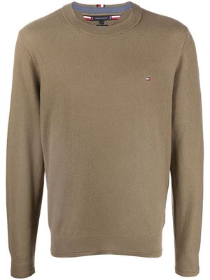 Tommy Hilfiger organic-cotton knit jumper - Green