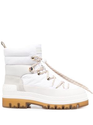 Tommy Hilfiger padded lace-up ankle boots - White