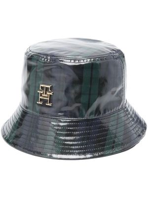 Tommy Hilfiger patent tartan bucket hat - Black