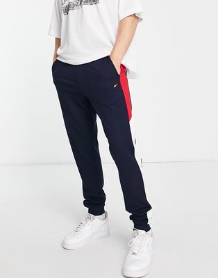 Tommy Hilfiger Performance color block cuffed sweatpants in navy