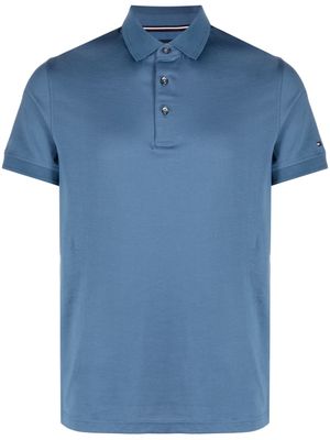 Tommy Hilfiger plain cotton polo shirt - Blue