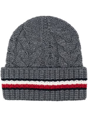 Tommy Hilfiger Premium cable-knit beanie - Grey