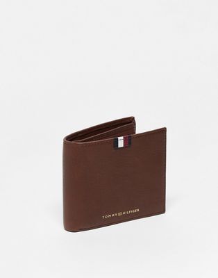 Tommy Hilfiger premium leather card and coin wallet in brown
