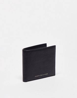 Tommy Hilfiger premium leather mini wallet in black