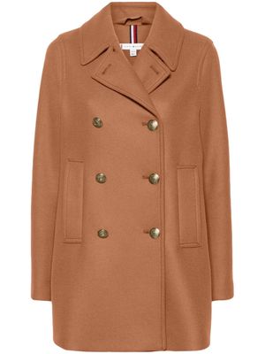 Tommy Hilfiger Prep double-breasted peacoat - Brown