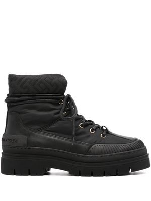 Tommy Hilfiger quilted panelled boots - Black