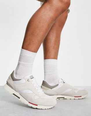Tommy Hilfiger retro runner sneakers in off white