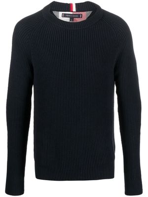 Tommy Hilfiger ribbed-knit long-sleeved jumper - Blue