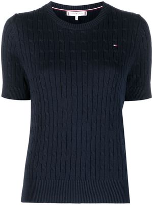 Tommy Hilfiger ribbed-knit T-shirt - Blue