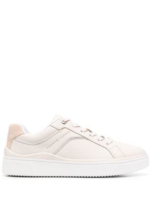 Tommy Hilfiger round-toe leather sneakers - Neutrals